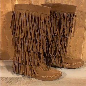 Moccasin Fringe Boots